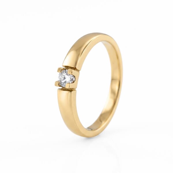 Forlovelsesring i gult gull med 0,20 ct diamant-85010200